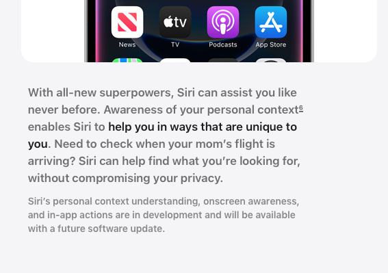 تأخیر در عرضه قابلیت‌های هوش مصنوعی سیری