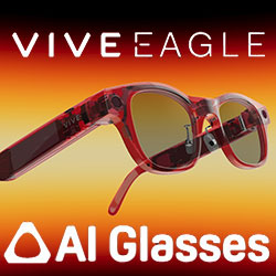 معرفی عینک هوشمند  Vive Eagle AI Glasses با دوربین 12 مگاپیکسلی، قابلیت ترجمه و باتری 235mAh