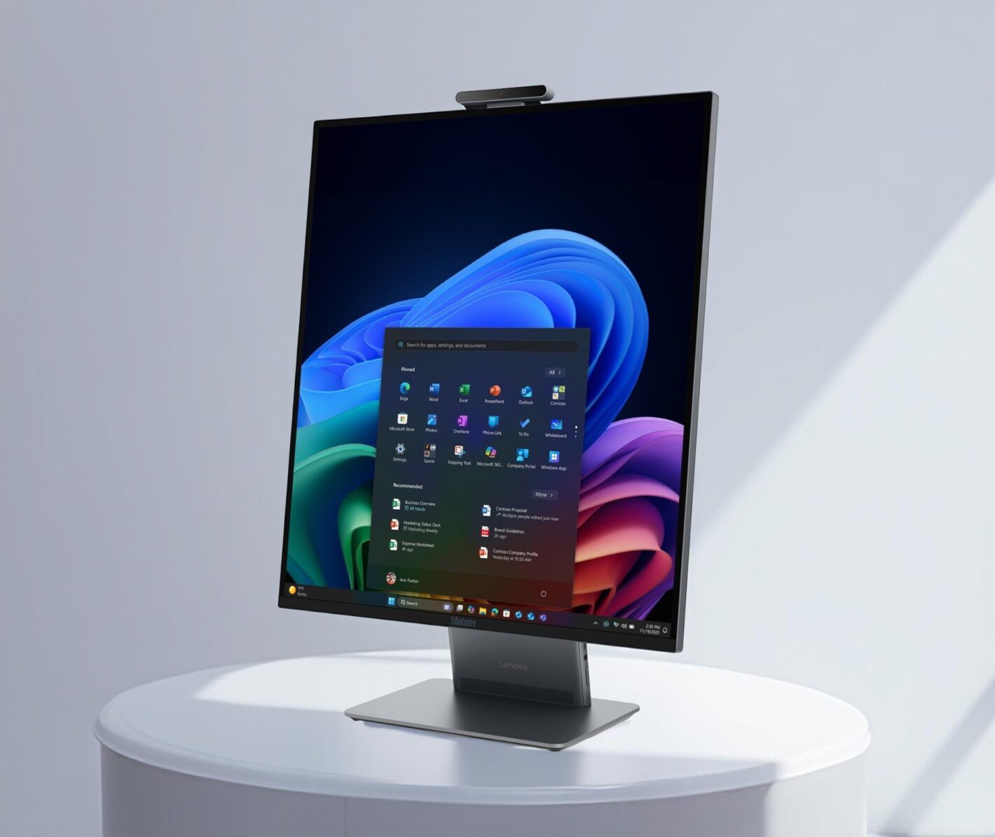 آل این وان متفاوت لنوو معرفی شد؛ ThinkCentre X Aura Edition نمایشگر عمودی دارد